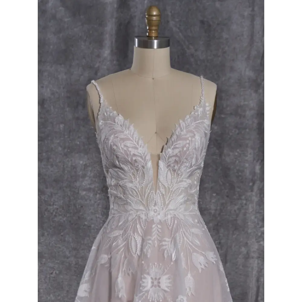 Keisha by Maggie Sottero - Elegant Lace Wedding Dress for Brides | Perfect for Church Ceremonies & Beach Weddings