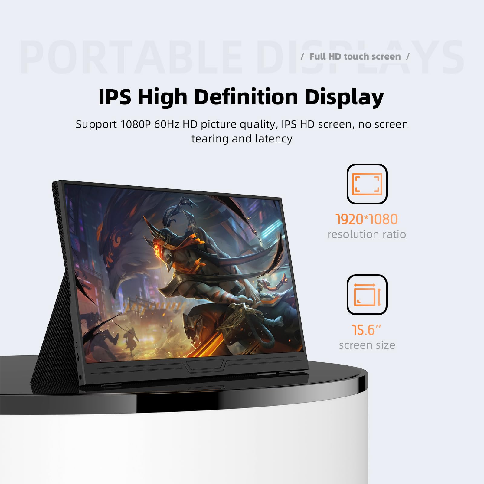 Portable Touchscreen Monitor - 15.6