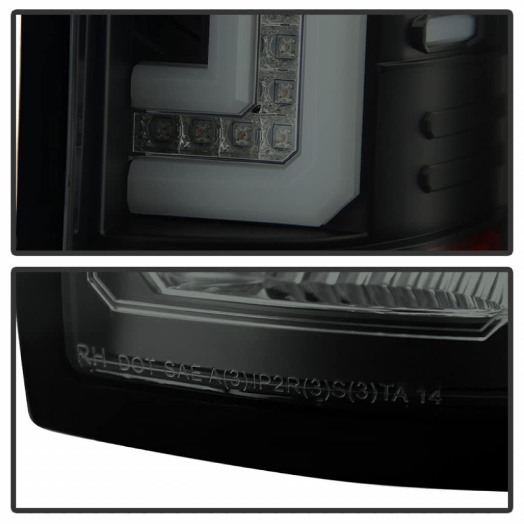 GMC Sierra 2500/3500 HD 2014-2016 LED Tail Lights Pair - Black Smoke (ALT-YD-GS14-LBLED-BSM) | Upgrade Your Truck's Style & Safety | Perfect for Night Driving & Custom Builds