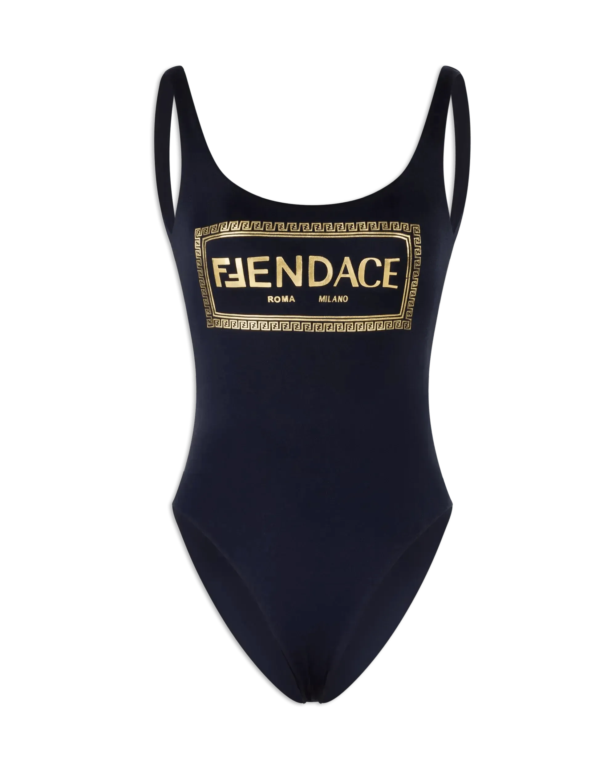 Fendi X Versace FENDACE One Piece Swimsuit for Women | Luxury Designer Swimwear | High-Quality Bathing Suit for Beach, Pool & Vacation