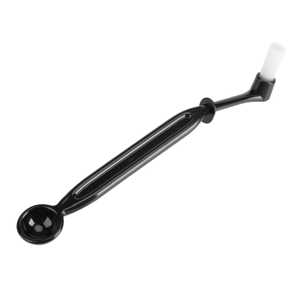 Dual-Use Nylon Coffee Cleaning Brush - Espresso Machine & Grinder Cleaning Tool for Barista, Home & Commercial Use | Black Coffee Accessories for Perfect Brew Maintenance