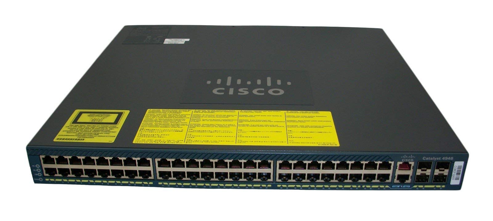 Cisco WS-C4948-S Catalyst 4948 48-Port Gigabit Ethernet Managed Switch with Dual PSU | Renewed | Ideal for Data Centers, Enterprise Networks & High-Performance Office Environments