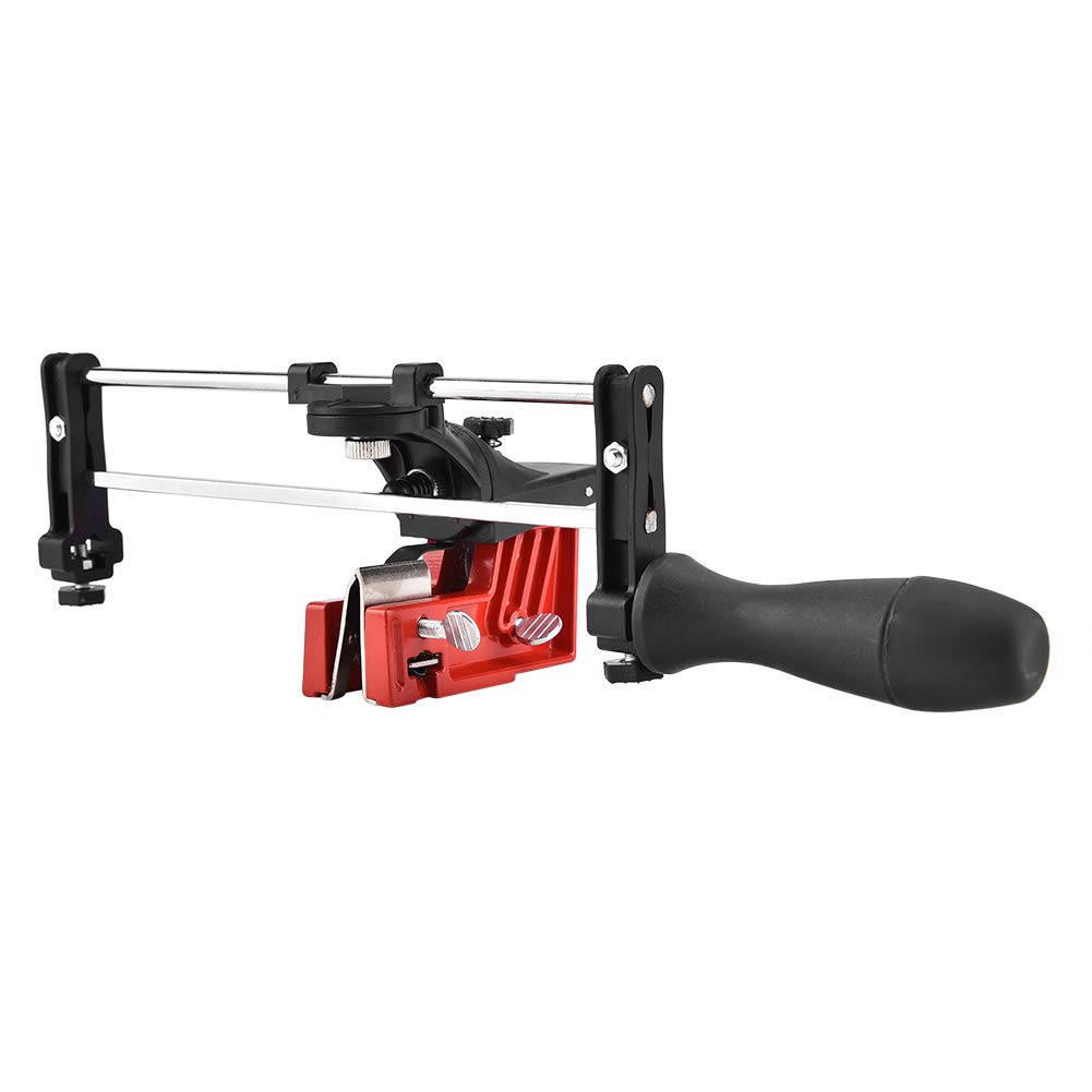 Manual Chain Sharpener - Bar Mounted Chainsaw Sharpening Tool with Filing Guide | Perfect for Chainsaw & Lawn Mower Maintenance | Ideal for DIY Woodworking, Tree Cutting & Yard Care
