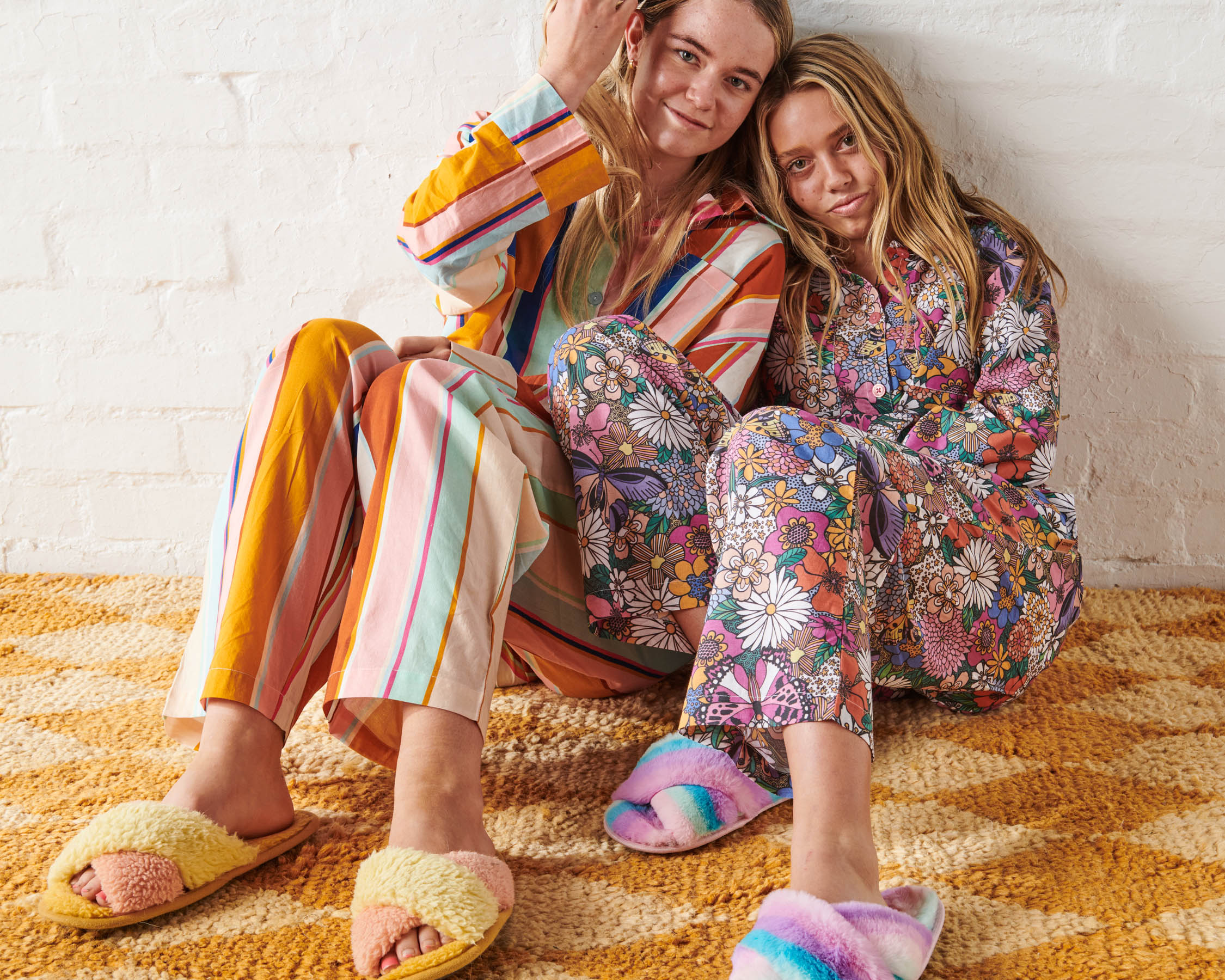 Bliss Floral Teen Organic Cotton Long Sleeve Pajama Set - Soft & Comfortable Sleepwear for Girls, Perfect for Sleepovers, Lounging & Cozy Nights