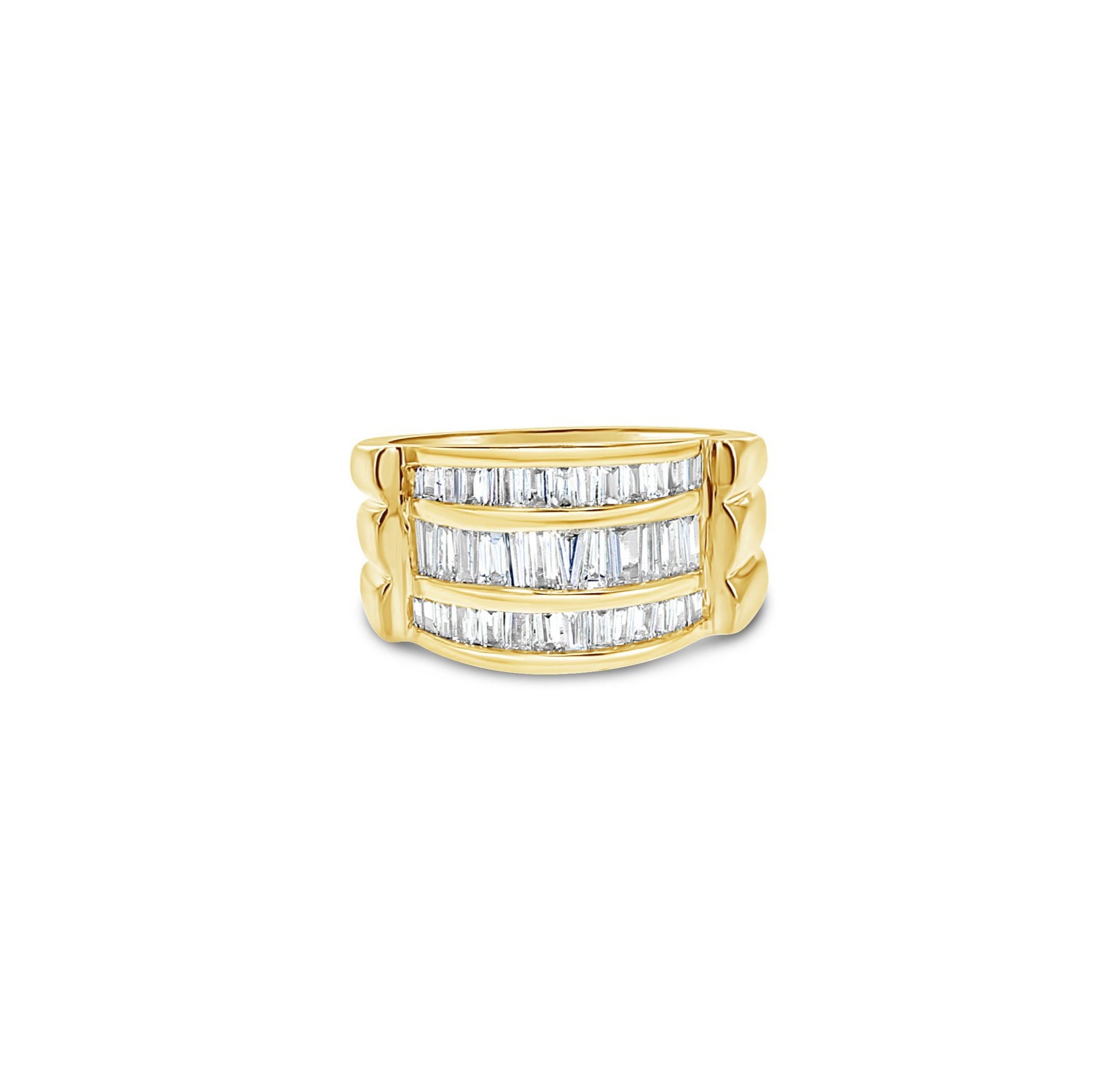 Exquisite Baguette Diamond Cocktail Ring for Women - Elegant Statement Jewelry for Parties, Weddings & Special Occasions