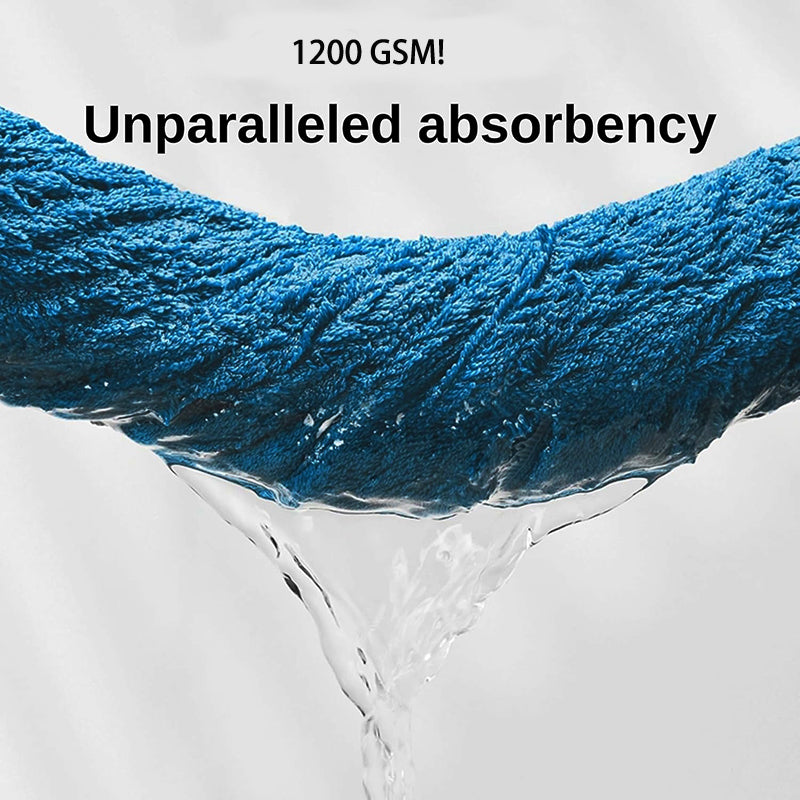 Twisted Loop Microfiber Drying Towel - 16x24 Inch Ultra Absorbent 1200 GSM Car Detailing Towel for Auto, Boat & Motorcycle Cleaning - Quick Dry & Scratch-Free
