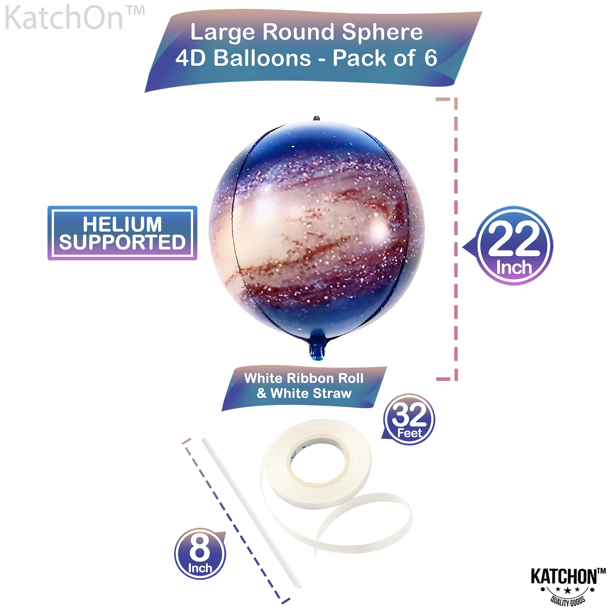 18-Piece Galaxy & Earth Balloon Set - 22 Inch Space-Themed Party Decorations for Travel, Back to School, Galaxy Parties & Classroom Decor | Perfect for Birthday, Graduation & Themed Events