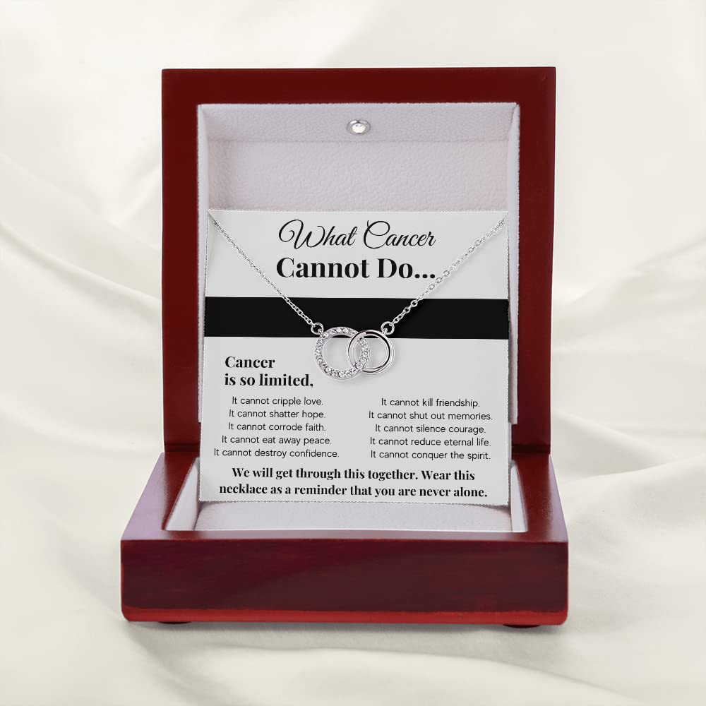 Cancer Survivor Gift Necklace for Women - Chemo Comfort Pendant with Card & Box - Inspirational Support Jewelry