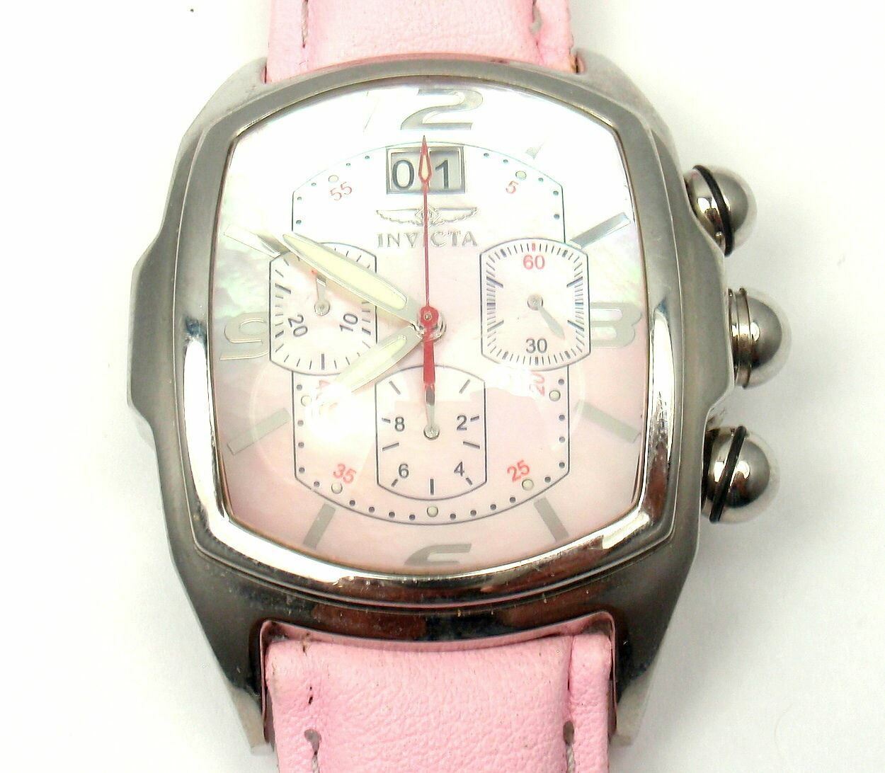 Invicta 2467 Men's Watch - Large Dragon Lupah Design, Pink Mother of Pearl Dial, Quartz Movement | Perfect for Formal Events & Luxury Gift Giving