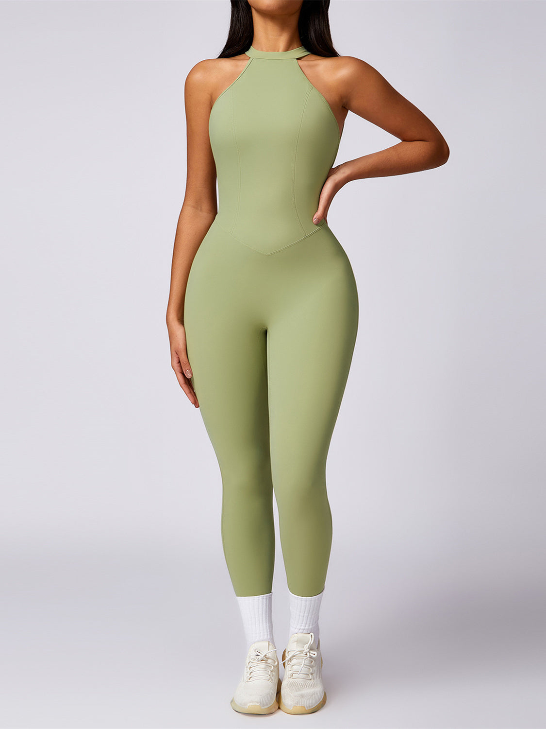 ZASUWA Women's Sexy Backless Scrunch Bum Jumpsuit - Bodycon Romper for Clubwear, Night Out & Beach Vacation