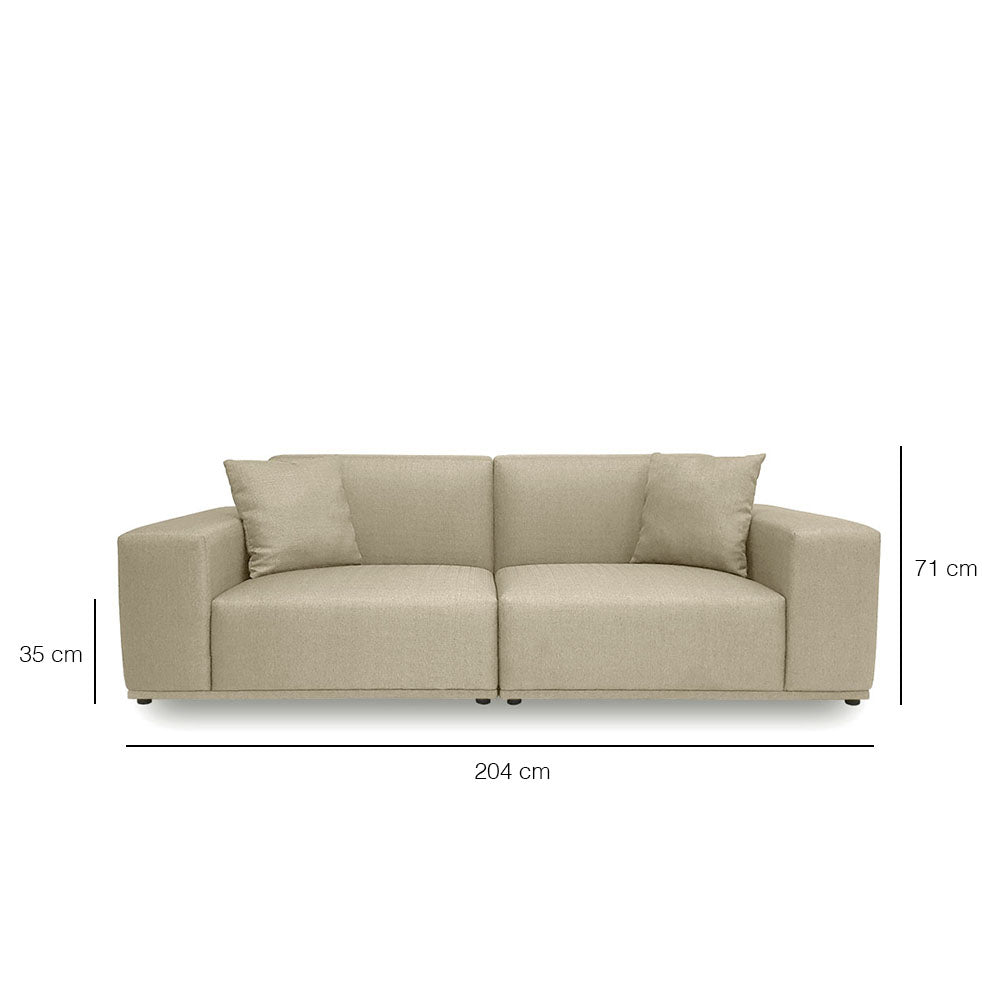 Modular 3-Seater Sofa with EcoClean Fabric – Perfect for Living Room, Lounge & Small Spaces | Moota