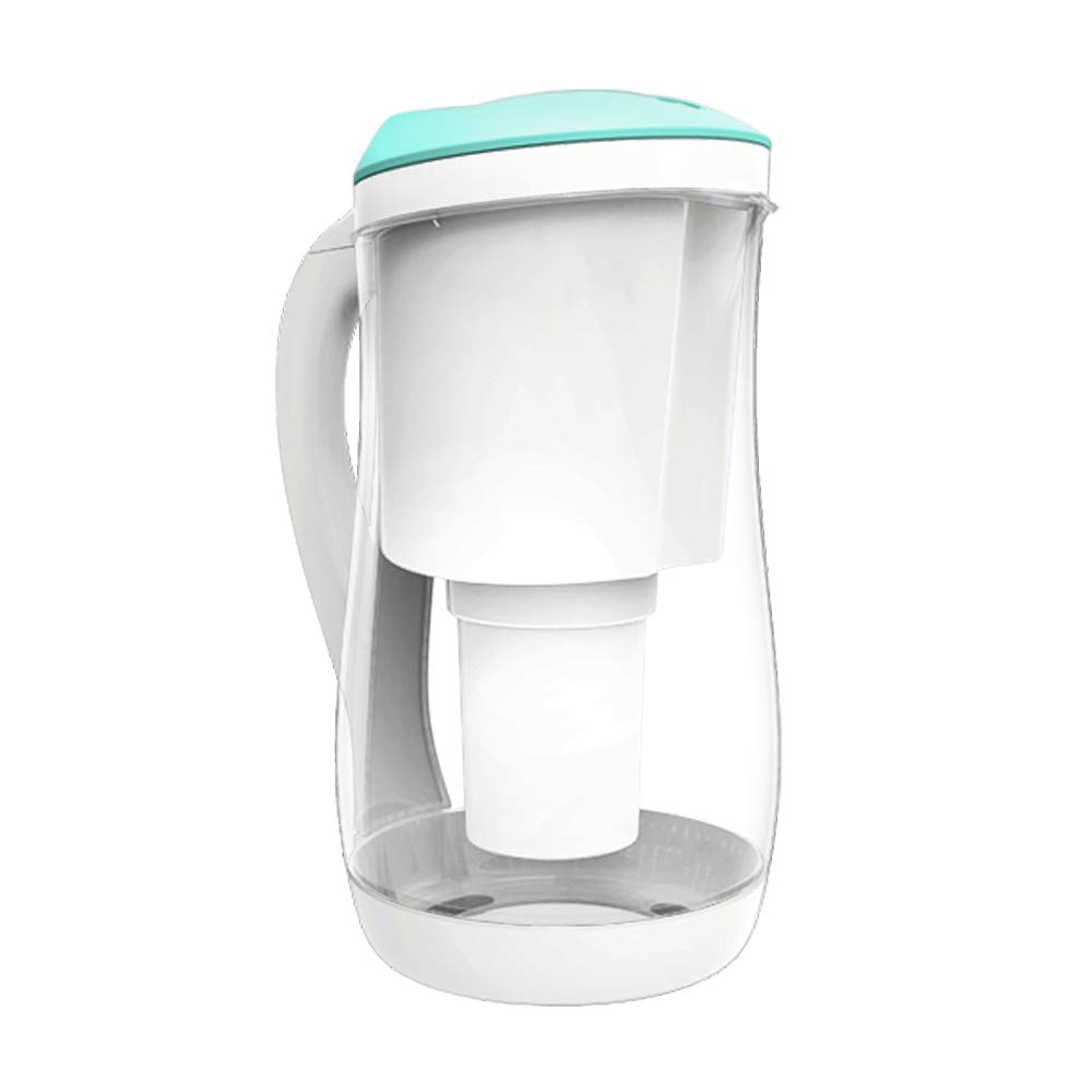 Gentoo Lite (Aqua & White) 1.5L Alkaline Water Filter Pitcher with 1 Replacement Filter Cartridge - BPA Free, pH Balanced for Home, Office & Travel Use
