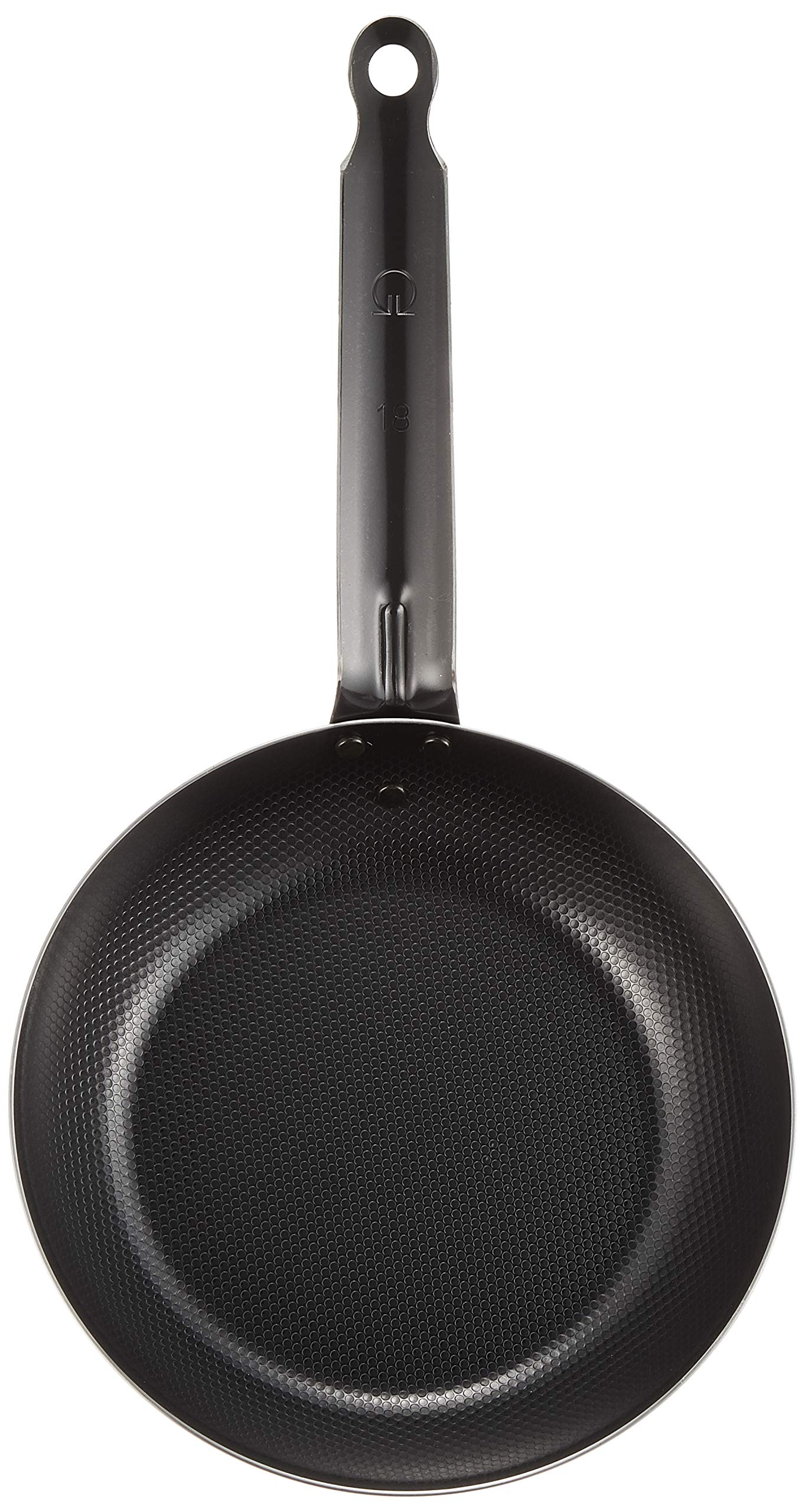 Endoshoji TKG AHLJ718 7.1 Inch Non-Stick Iron Frying Pan - Textured Embossed Surface for Better Heat Distribution, IH Compatible, 7.2 x 1.5 Inch Cooking Area - Perfect for Searing Steaks, Frying Eggs & Pancakes