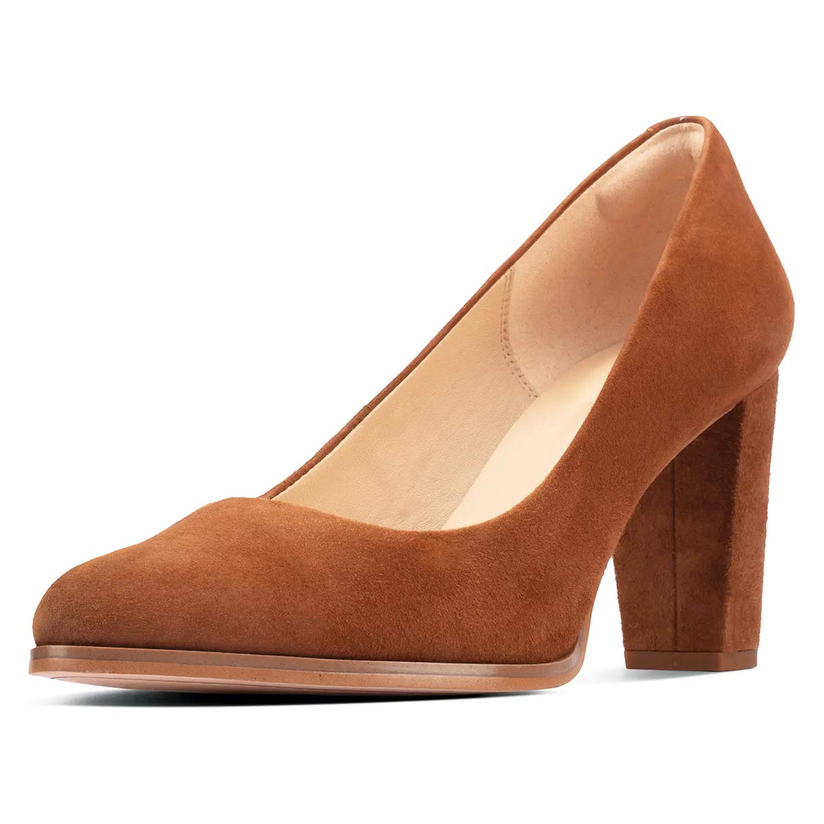 YDN Women's Round Toe Chunky Block Heel Pumps - Slip On Dress Shoes for Office, Party & Formal Events - Comfortable High Heels for Ladies (Black, Size 7) | Perfect for Work, Weddings & Special Occasions