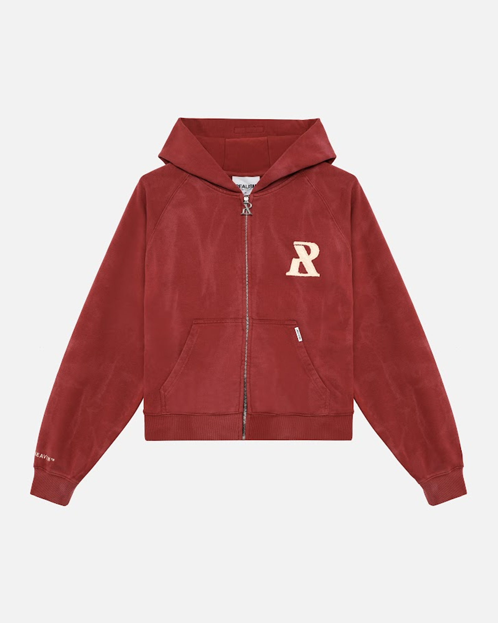 SSS Realism Legacy Zip Hoodie Washed Carmine - Stylish & Comfortable Men's Pullover for Casual Wear, Gym & Outdoor Activities