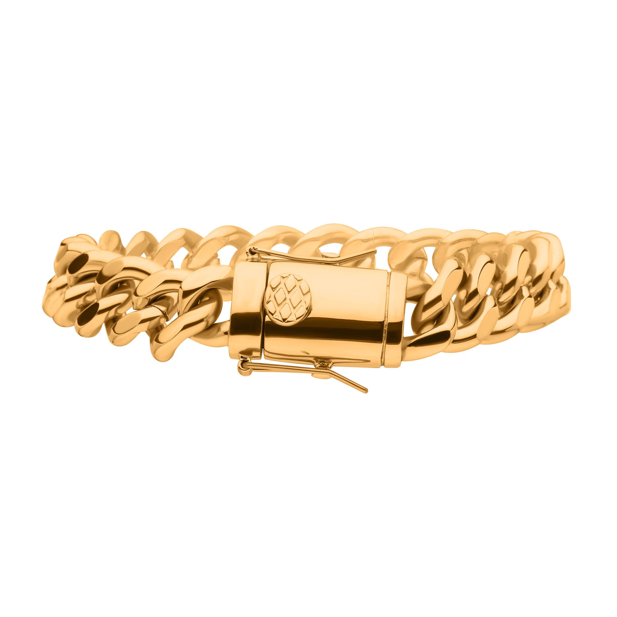 12mm 18Kt Gold IP Miami Cuban Chain Bracelet for Men - Luxury Hip Hop Jewelry Gift for Birthday, Anniversary & Special Occasions