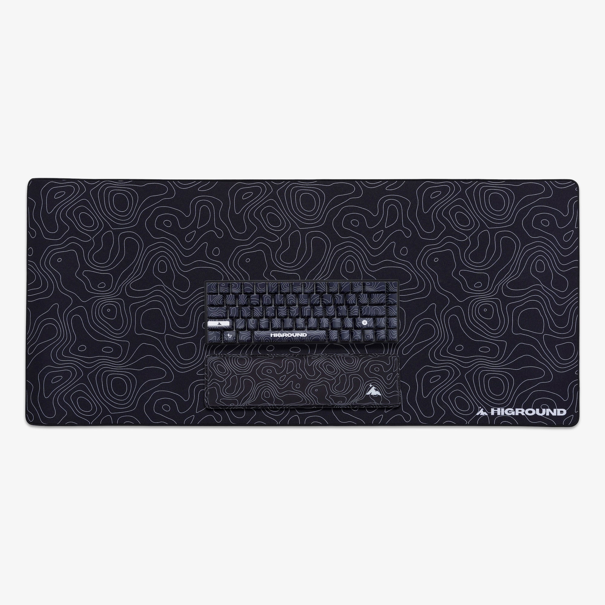 Higround Compact Wrist Rest for Keyboard - Ergonomic Gaming & Office Desk Accessory - Black Ice Design - Perfect for PC, Laptop, Typing & Long Work Sessions