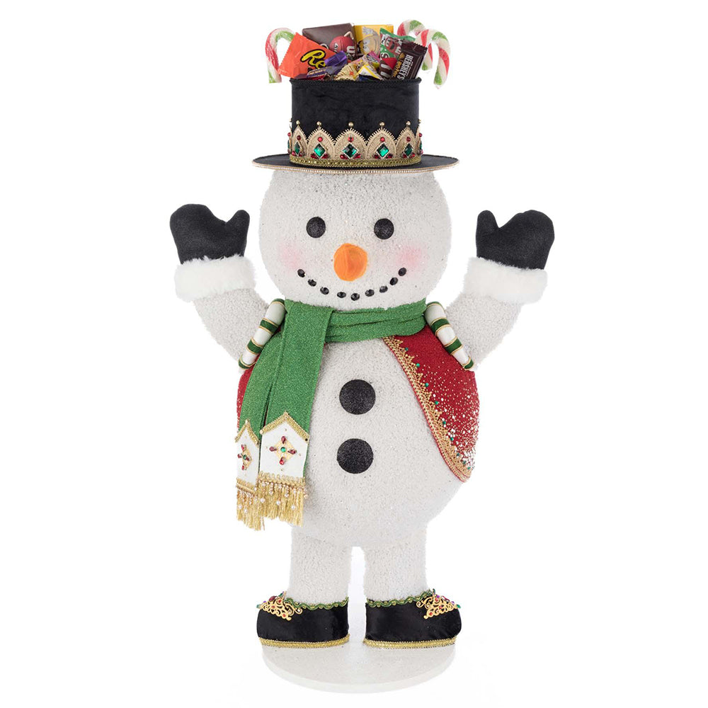 Christmas Snowman Candy Container - Decorative Holiday Treat Holder for Parties & Gifts | Katherine's Collection