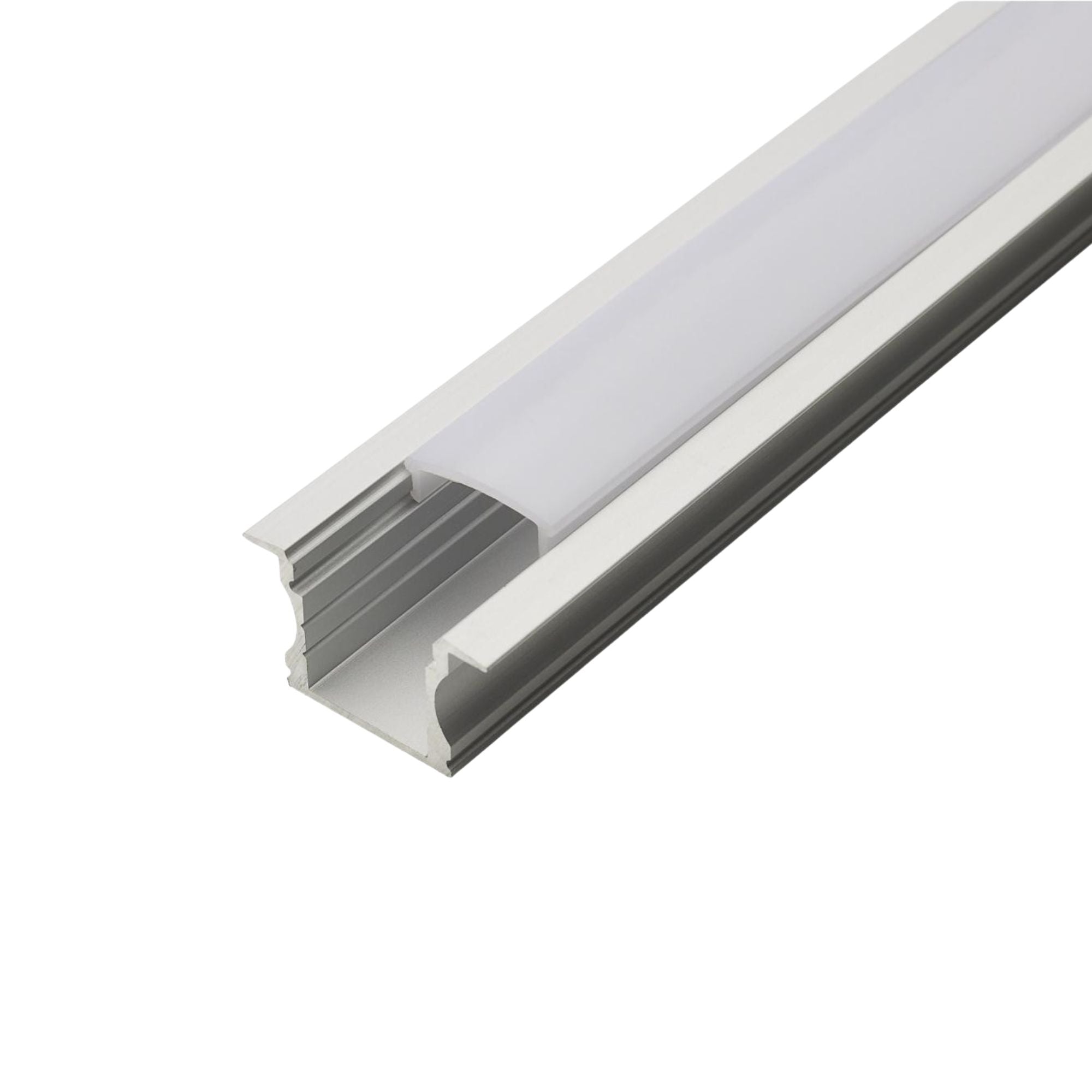 40-Pack Recessed Deep Aluminum Channel for LED Strip Lights – Perfect for Home, Office, and Commercial Lighting Installation