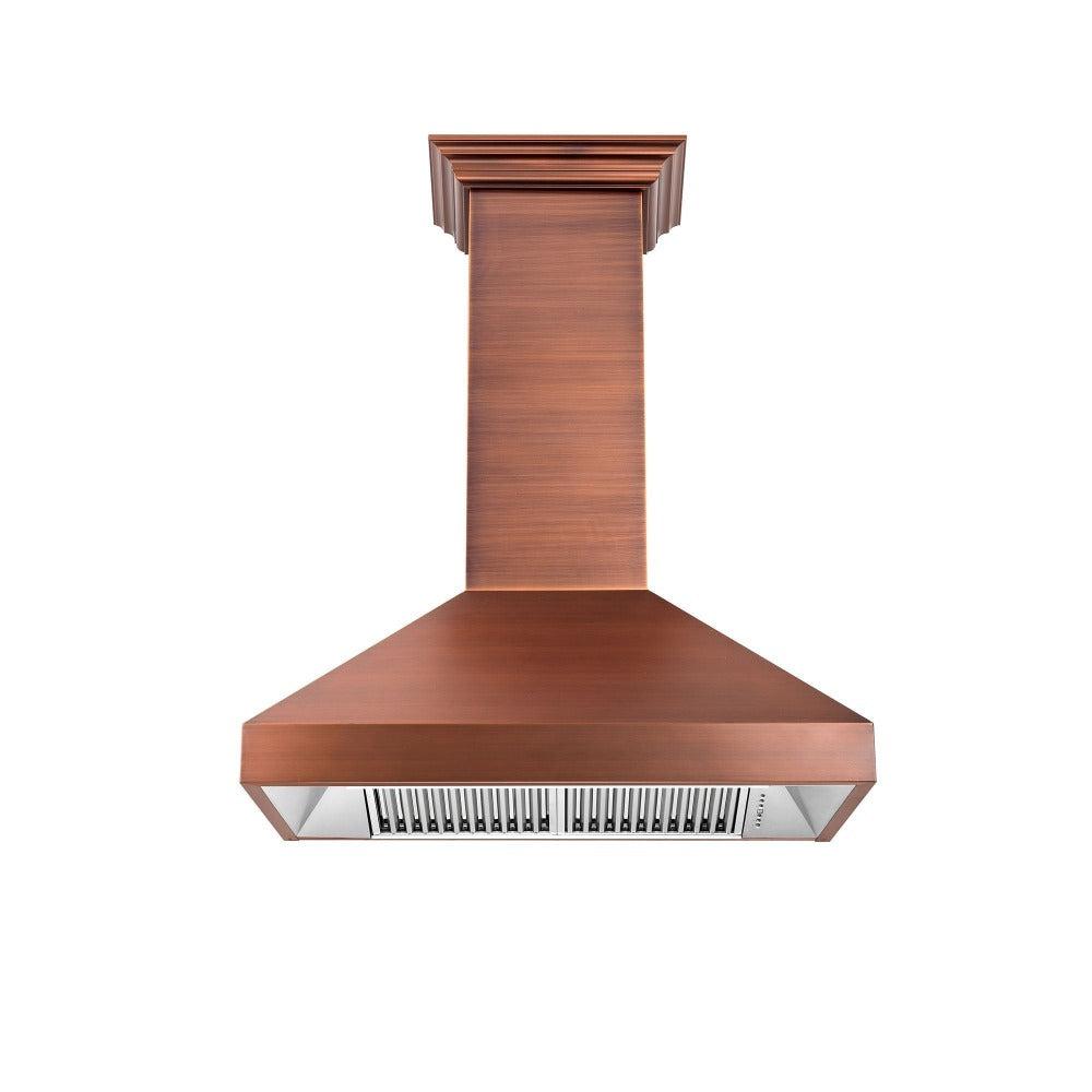 ZLINE 8667C Convertible Designer Series Copper Wall Mount Range Hood - Premium Kitchen Ventilation for Modern Homes | Perfect for Cooking, Baking & Grilling