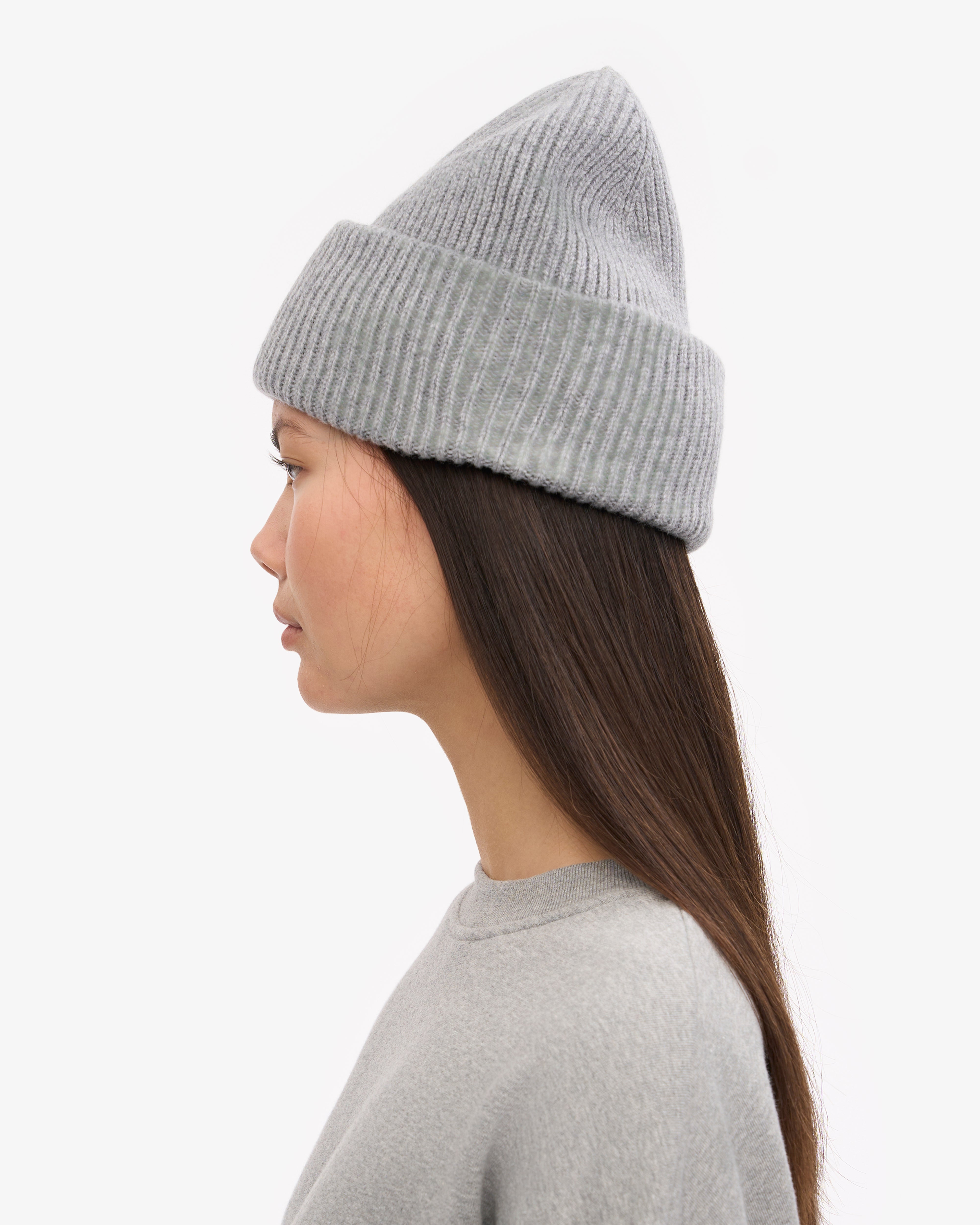 Premium Merino Wool Beanie Hat for Men & Women - Soft & Warm Heather Grey Winter Hat for Outdoor Activities, Skiing & Hiking