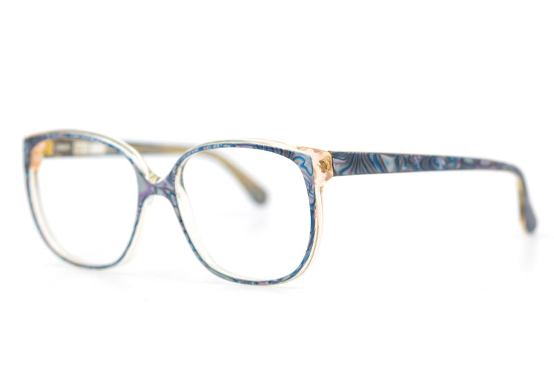 L'AMY Gigi Blue Marble Sunglasses for Women - Trendy UV Protection Cat Eye Shades - Perfect for Beach, Driving & Outdoor Activities