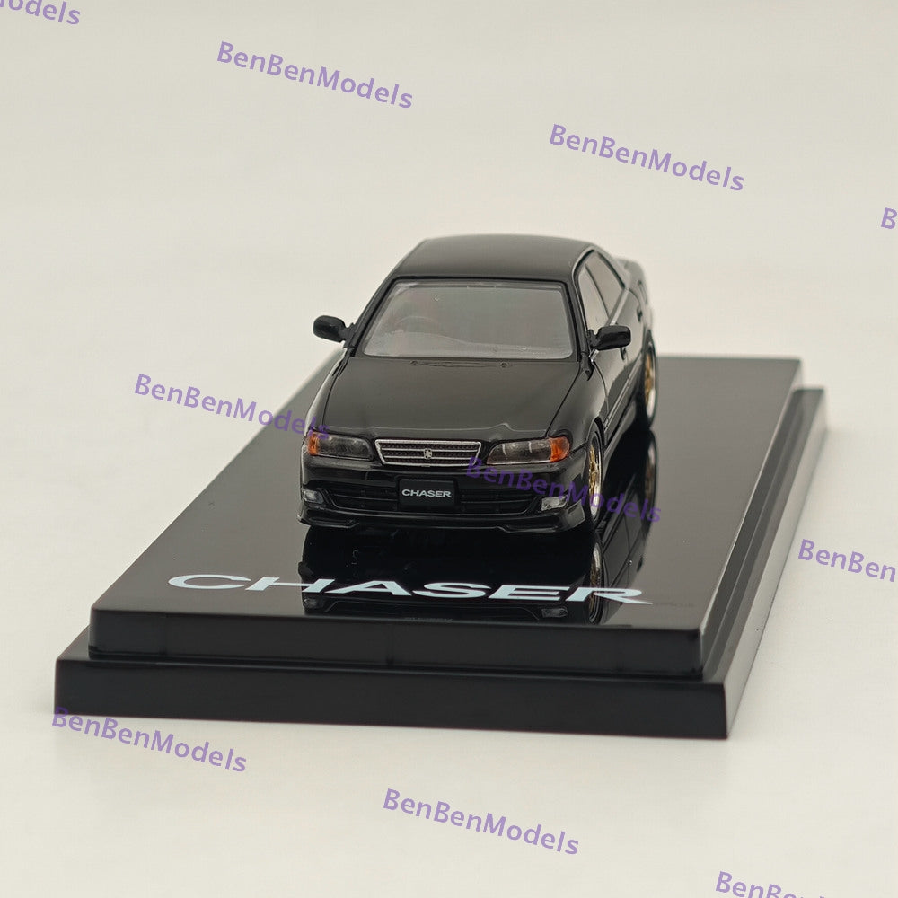 1/64 Scale Hobby Japan Toyota Chaser Tourer V (JZX100) 1998 JDM Style Diecast Model Car HJ644072BK Black - Perfect for Collectors, Display, and Japanese Car Enthusiasts