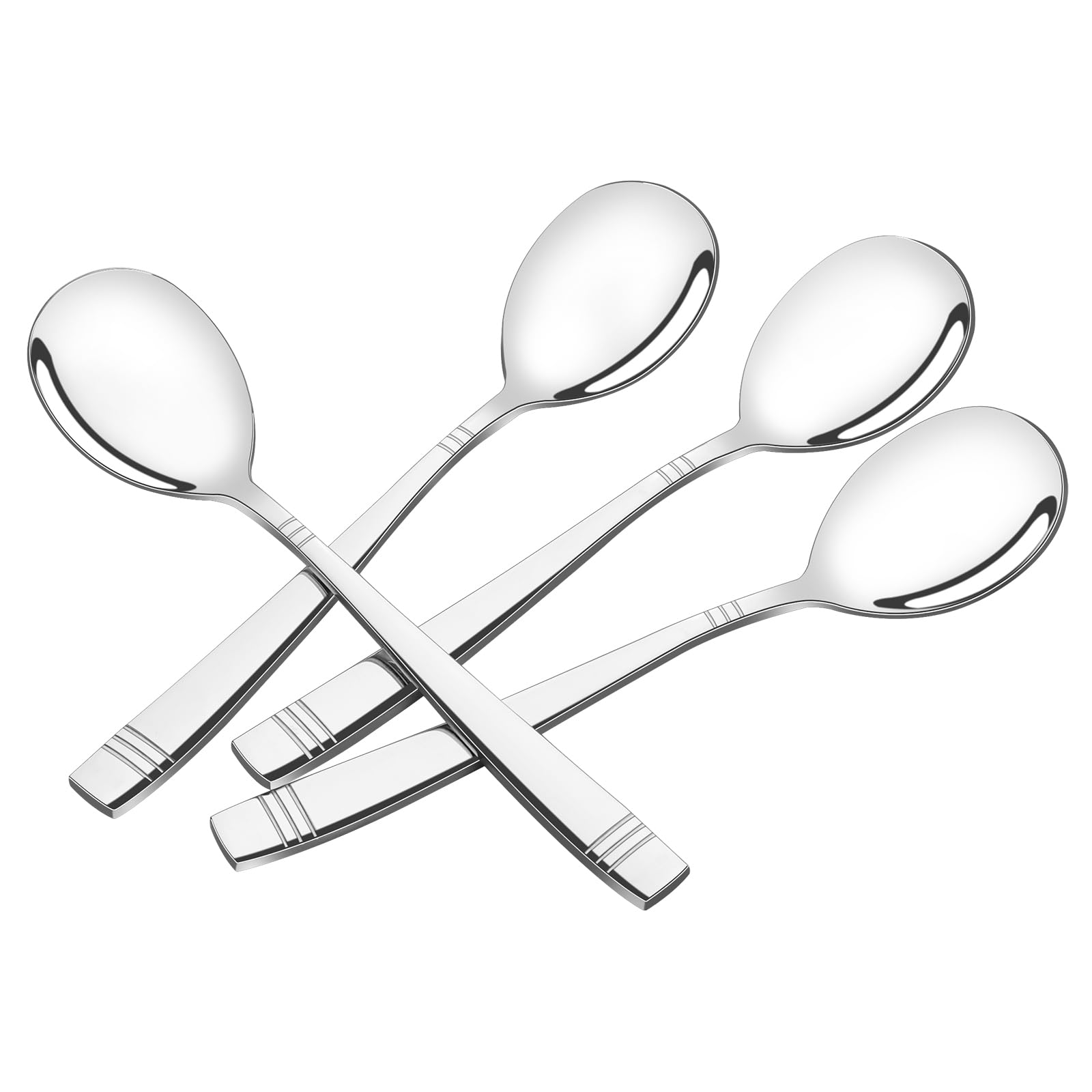 6-Piece Stainless Steel Large Serving Spoons Set - Heavy Duty Kitchen Utensils for Cooking, Buffet, Banquet & Catering - Perfect for Restaurants, Parties & Family Gatherings