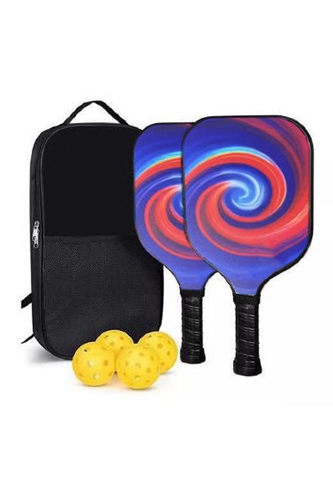Beginner Friendly Fiberglass Pickleball Set - 4 Paddles & 6 Balls - Lightweight & Durable for Outdoor/Indoor Play - Perfect for Family, Friends & Court Games
