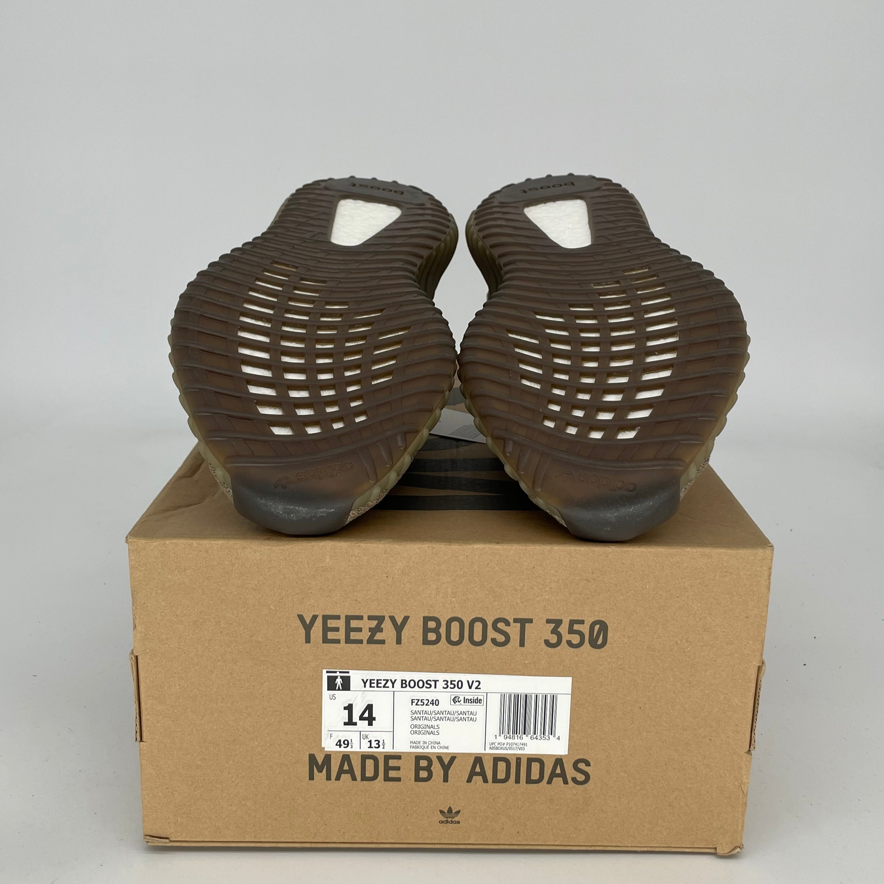 Adidas Yeezy Boost 350 V2 Sand Taupe Men's Sneakers - Size 14 (FZ5240) | Comfortable Running Shoes for Gym, Casual Wear & Street Fashion