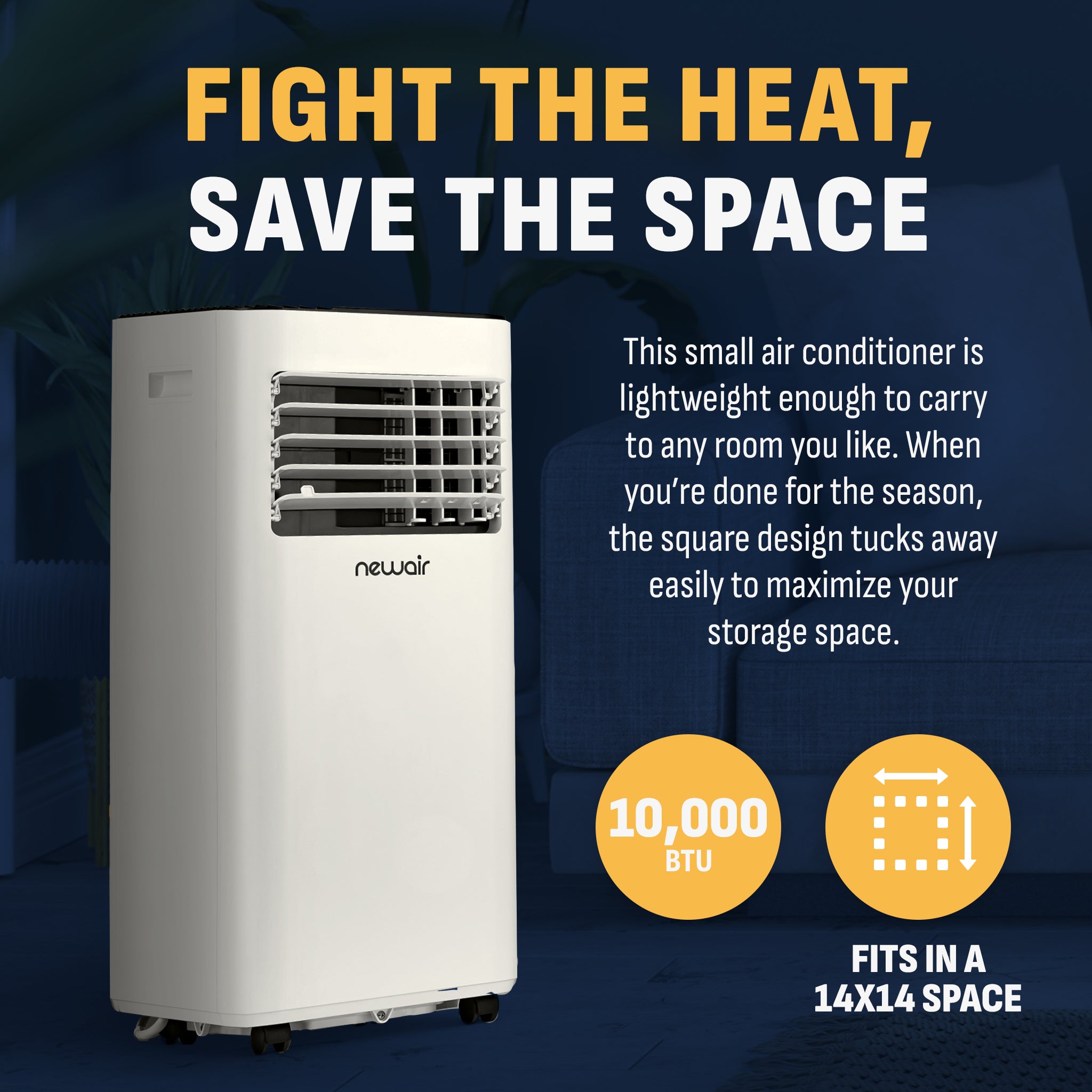 Newair® 10,000 BTU Portable Compact Air Conditioner - Cool Any Room Fast | Perfect for Bedrooms, Offices & Small Spaces