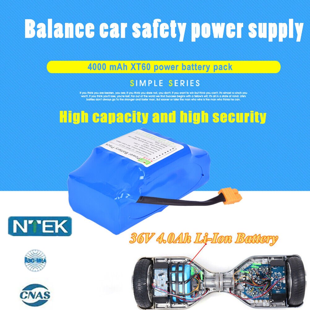 36V 4.4Ah 10S2P Replacement Battery for Balance Scooter Board - Compatible with Electric Hoverboard & Self-Balancing Scooters - Perfect for Commuting, Campus Travel & Outdoor Adventures