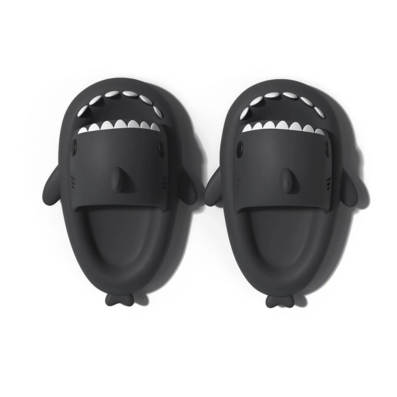 **Cloud Shark Slides for Boys & Girls - Soft Summer Kids House Slippers, Non-Slip Open Toe Beach Shoes for Indoor, Outdoor, Pool & Shower Use - Perfect for Beach Trips, Backyard Play & Vacation Fun**    (Note: This optimized title includes SEO-friendly keywords, removes redundancy, improves readability, and adds usage scenarios while maintaining the original product features.)