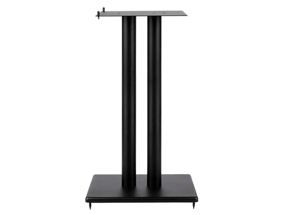 Heavy Duty 32 Inch Steel Speaker Stand with Adjustable Top Plate - Supports Up to 75 lbs - Scratch Resistant for Center & Bookshelf Speakers - Perfect for Home Theater, Studio & Audio Setups