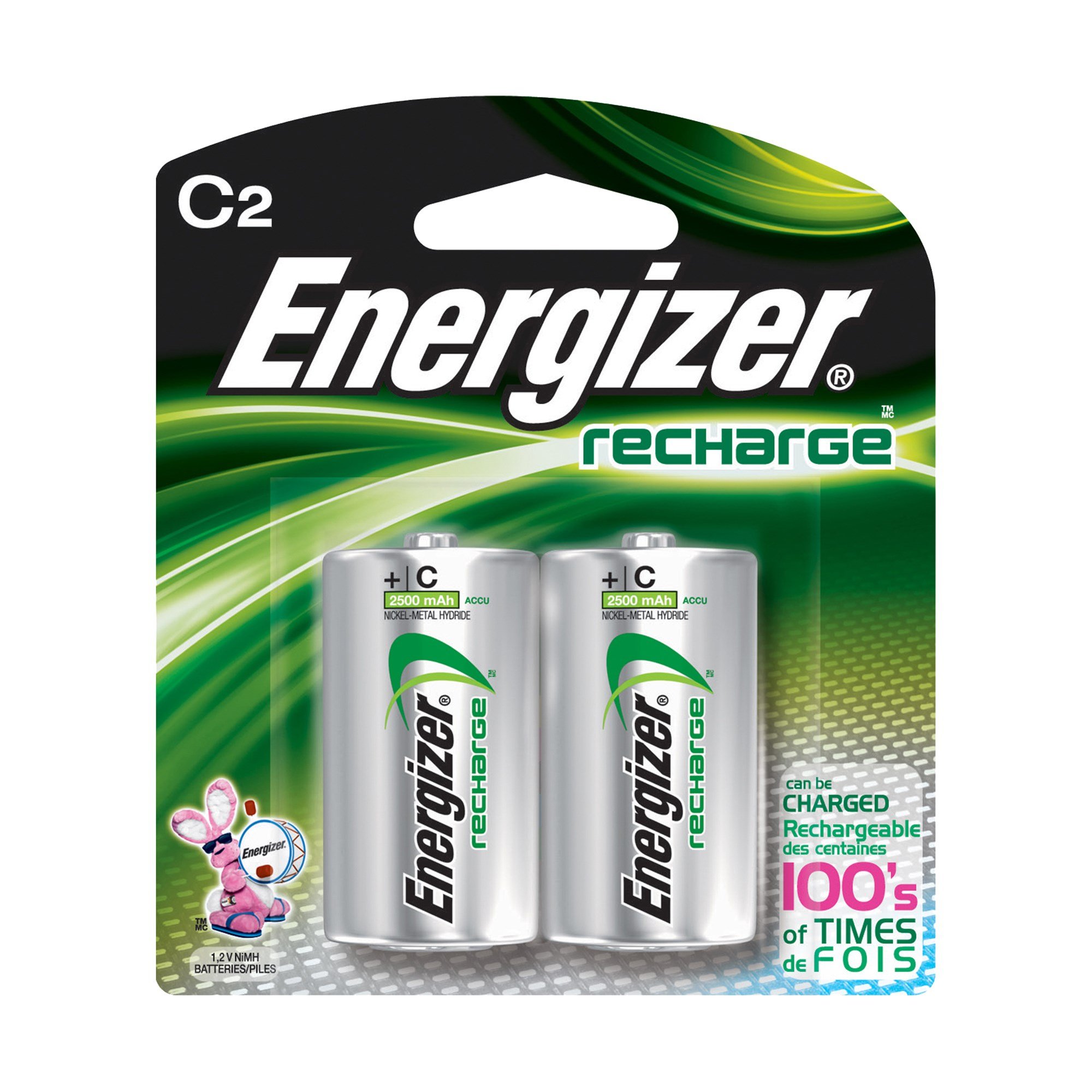 Energizer e2 C2 NiMH Rechargeable Batteries - 12 Count (6 Packs of 2) - High Capacity for Digital Cameras, Flashlights & Toys - Long Lasting Power for Home & Office Use