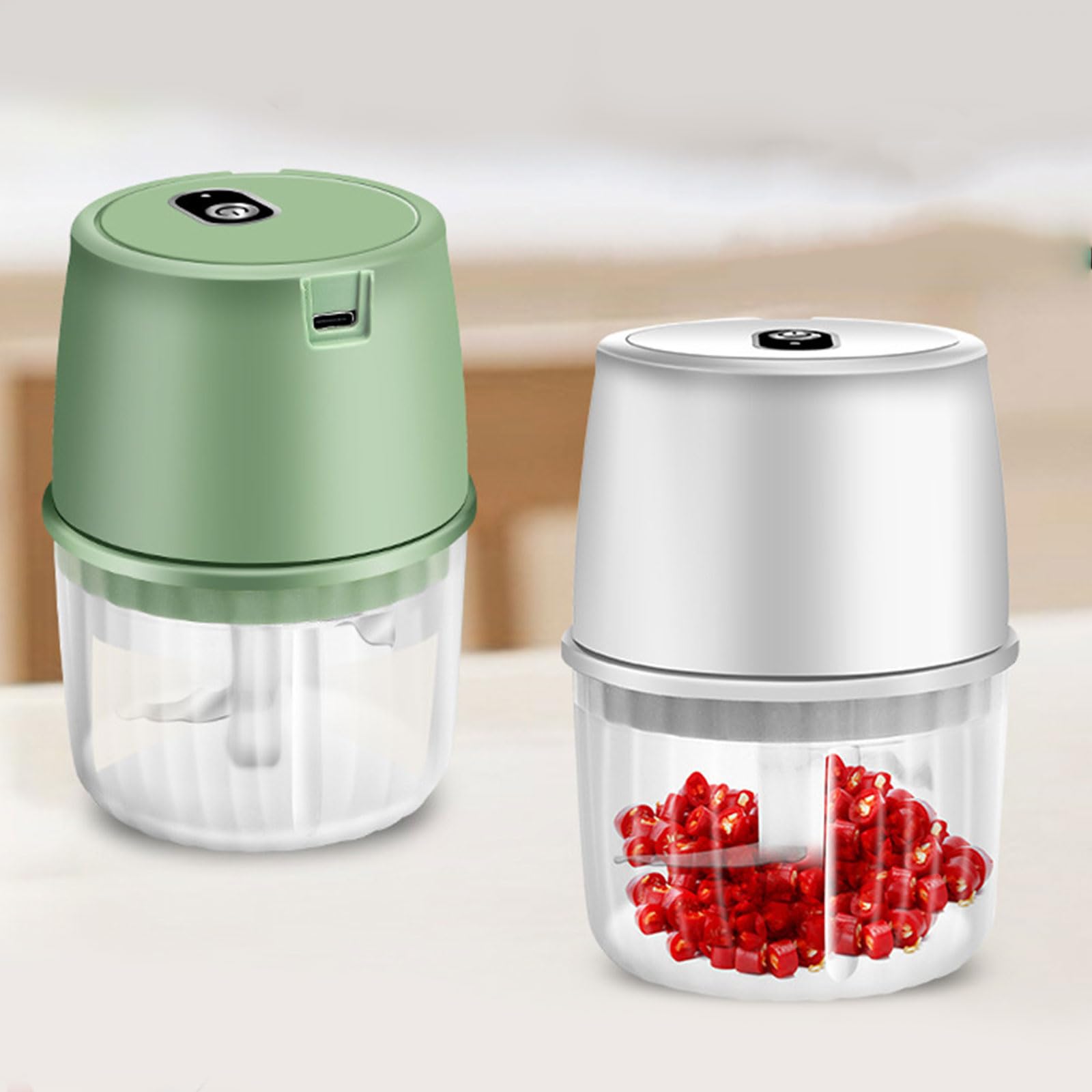 Electric Garlic Mincer & Masher - Efficient Kitchen Tool for Chopping Vegetables, Garlic & Herbs | Perfect for Cooking, Meal Prep & Salad Making