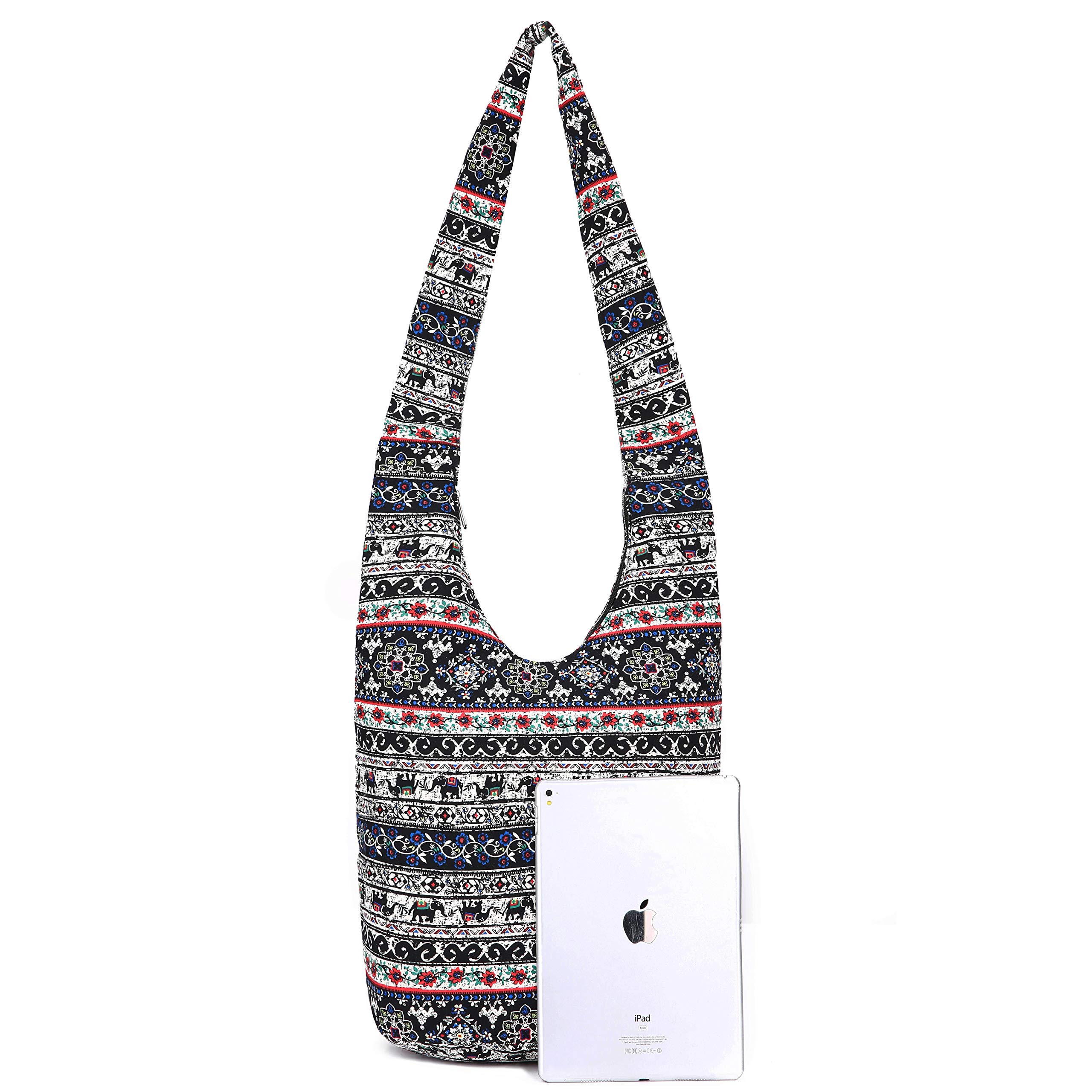 Stylish Women's Canvas Shoulder Bags - Bohemian Crossbody Purse with Animal Print for Everyday Use, Travel & Festival Outfits