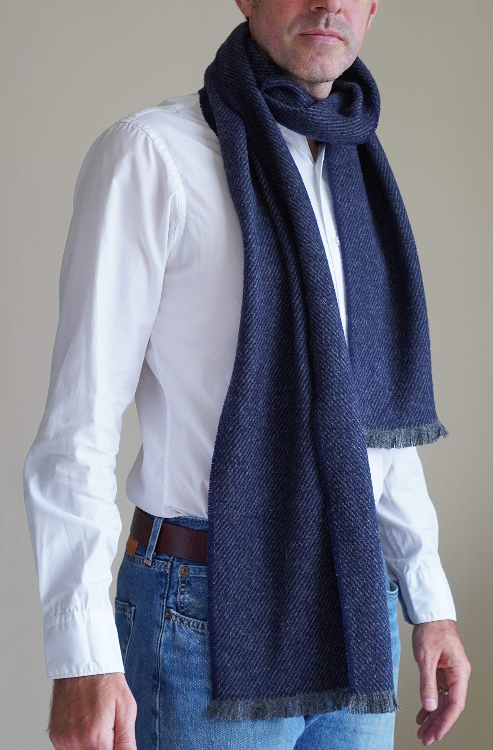 Authentic Irish Lambswool Scarf - 100% Pure Irish Wool - Handmade in Ireland - Warm Winter Accessory for Men & Women - Perfect for Cold Weather & Outdoor Activities