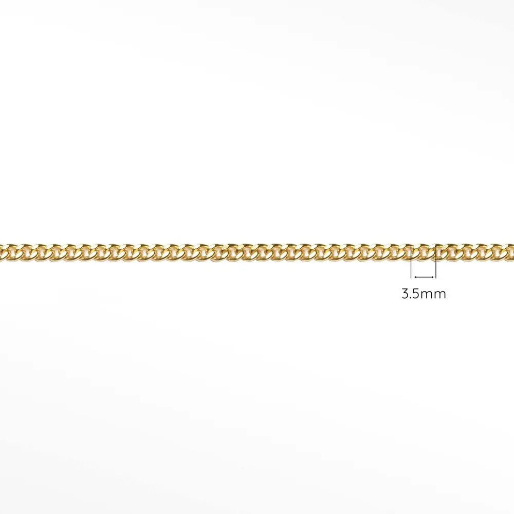 14k Gold 3.5mm Cuban Diamond Cut Permanent Necklace for Women - Perfect for Everyday Wear, Gifts & Special Occasions