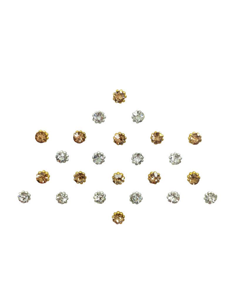 Gold & Silver Bindi Pack - Indian Forehead Jewelry for Weddings, Festivals & Special Occasions | Beauty Gold Diamond Collection
