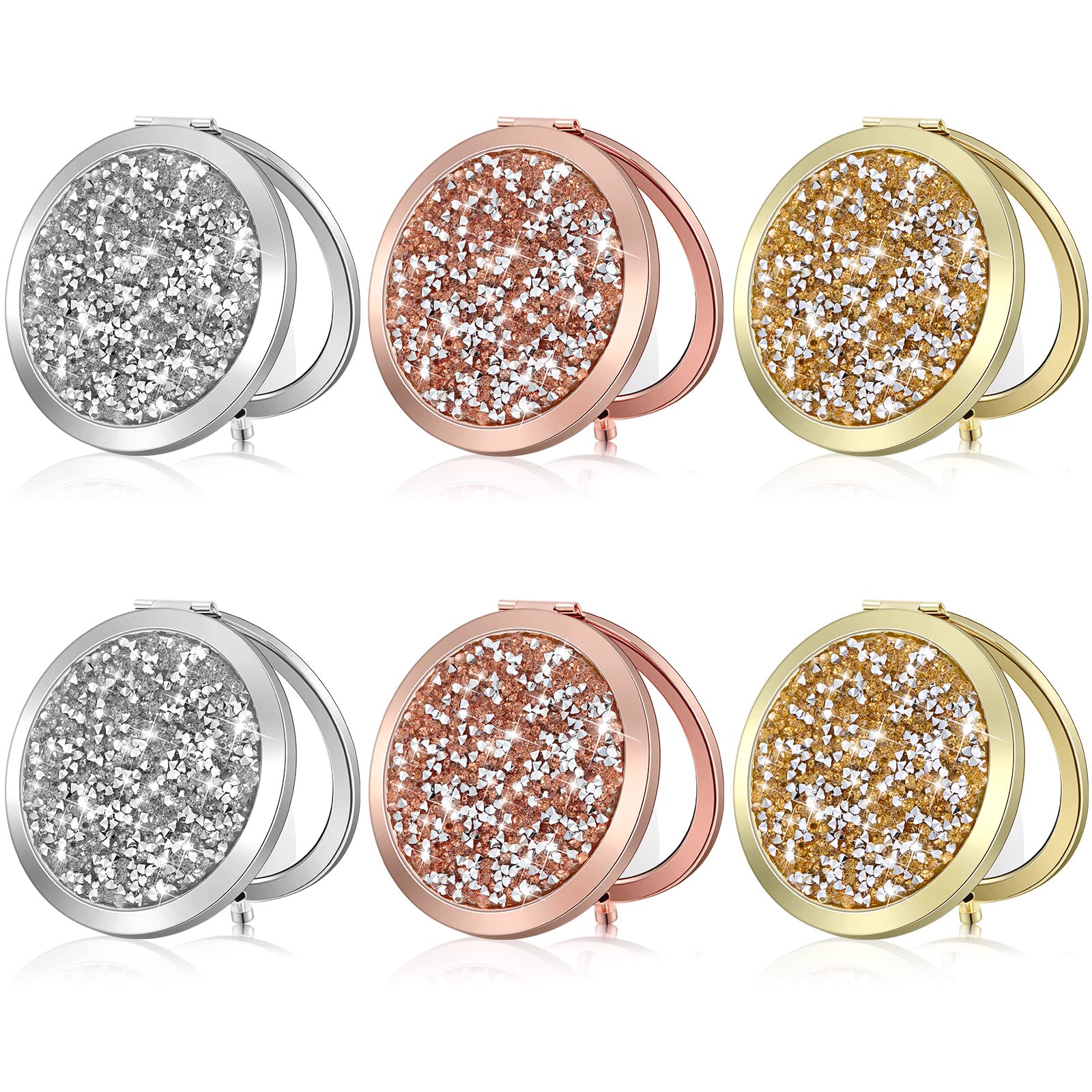 Yulejo 6-Piece 2X/1X Magnifying Makeup Mirror Set - 2.6