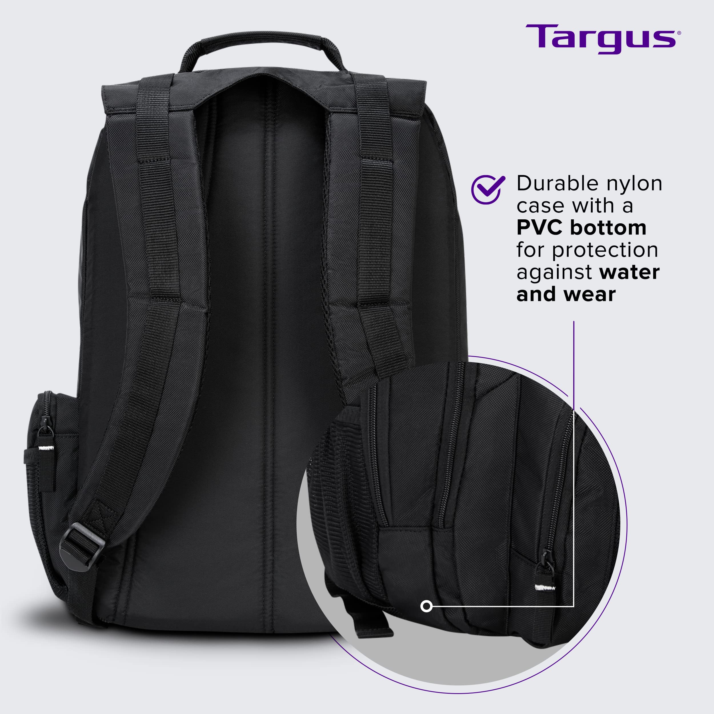 Targus 16 Inch Groove Laptop Backpack - Water Resistant Business Backpack for Commuters & Travel, Fits Most 15-16