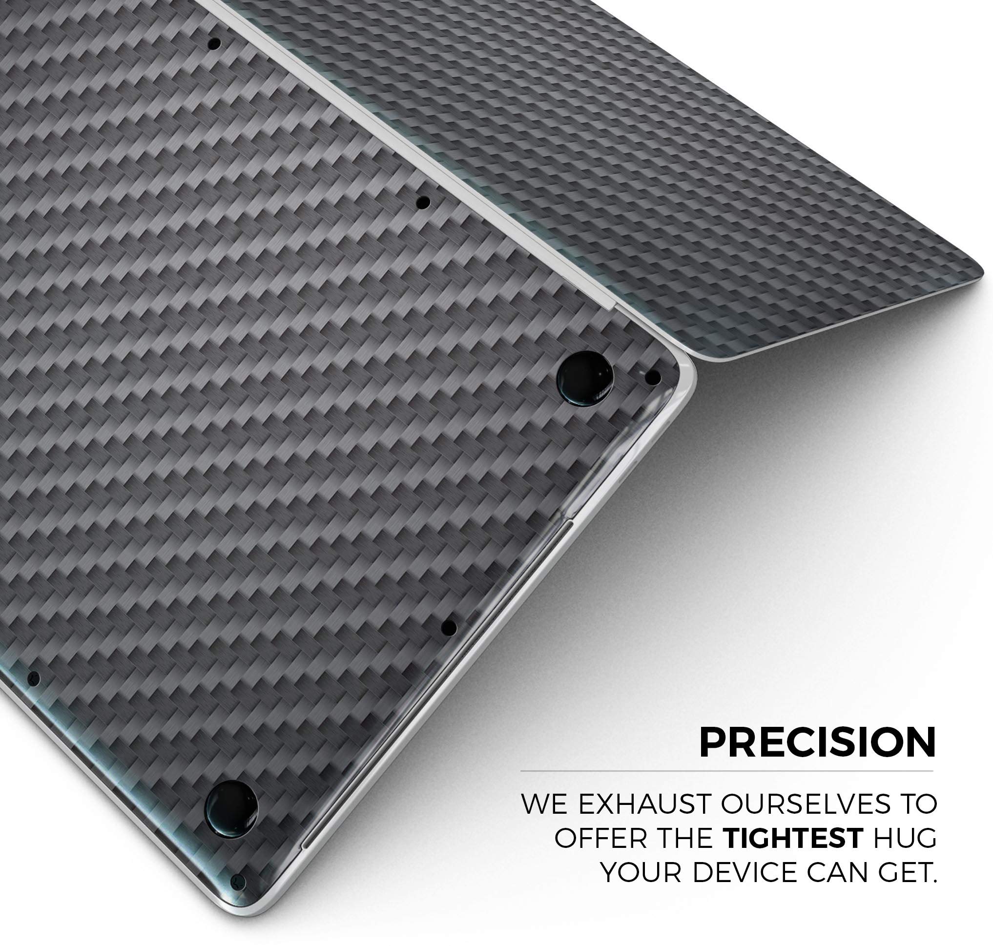 Textured Black Carbon Fiber Full-Body Skin Wrap for MacBook Air 13