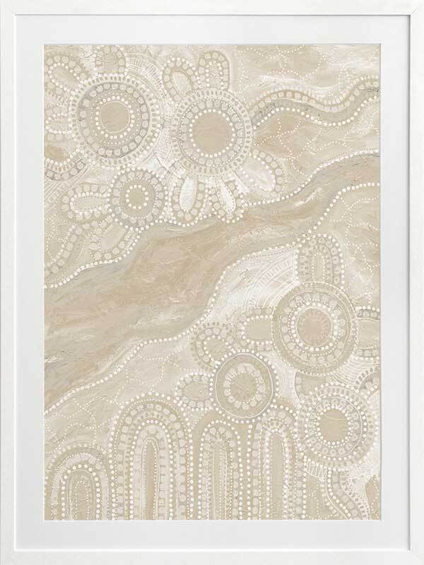Bila III Neutral Framed Art Print - Modern Abstract Wall Decor for Living Room, Bedroom & Office - Perfect for Home & Office Decor
