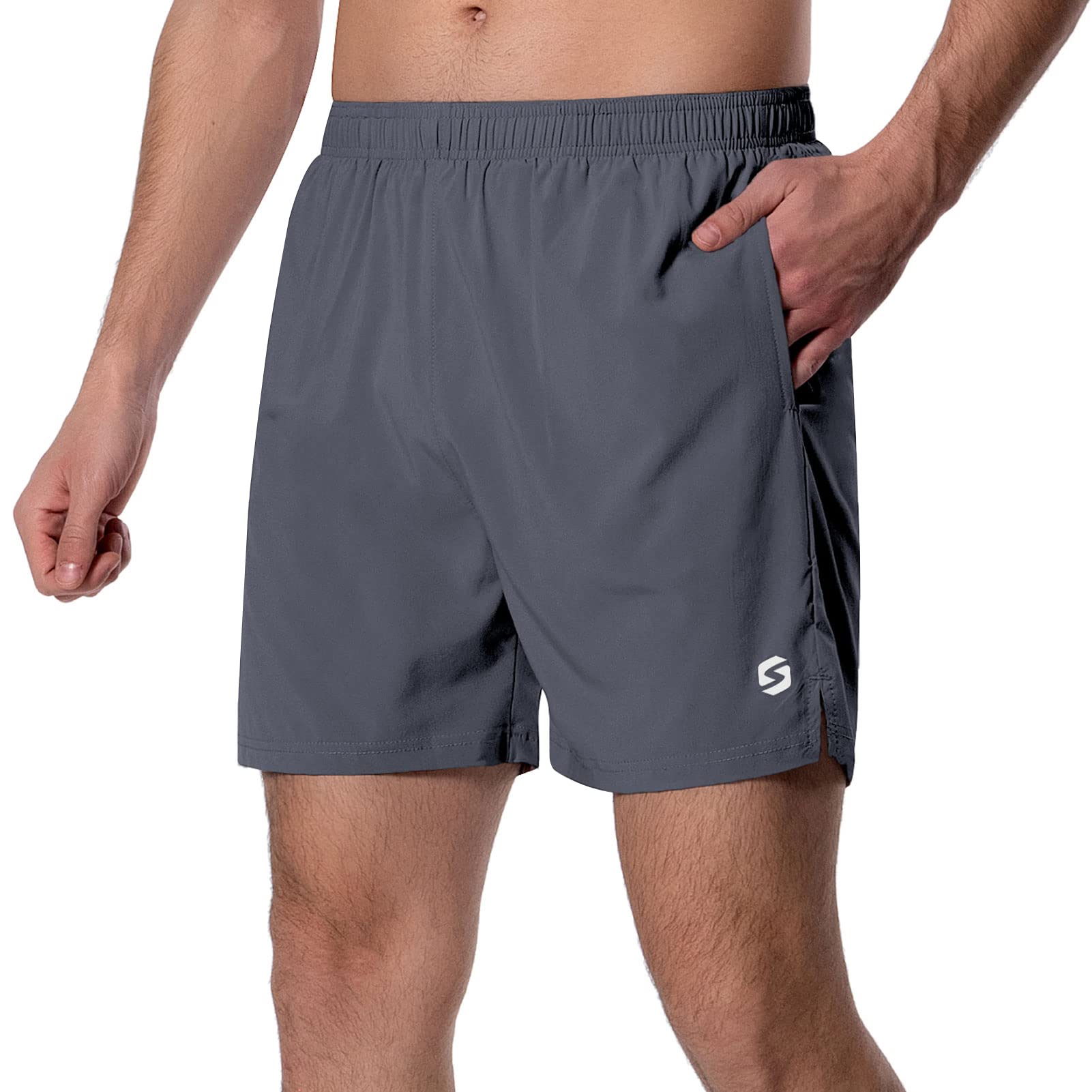 Men's 5 Inch Running Shorts - Lightweight Quick-Dry Athletic Workout Gym Shorts with Liner & Zipper Pockets - Perfect for Jogging, Training, and Gym Sessions