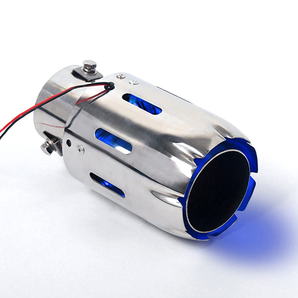 76mm Stainless Steel High-Temperature Resistant Car Exhaust Tail Pipe - Glow in the Dark Muffler Tip for Car Modification & Performance Upgrade | Perfect for Night Driving & Custom Car Shows