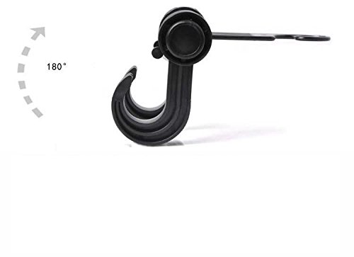 Car SUV Back Seat Headrest Hanger Storage Hooks - 2 Pack Black Multi-Function Mini Hooks (12cm) for Purse, Handbag, Grocery Bags & Organizing - Perfect for Road Trips, Shopping & Daily Commute