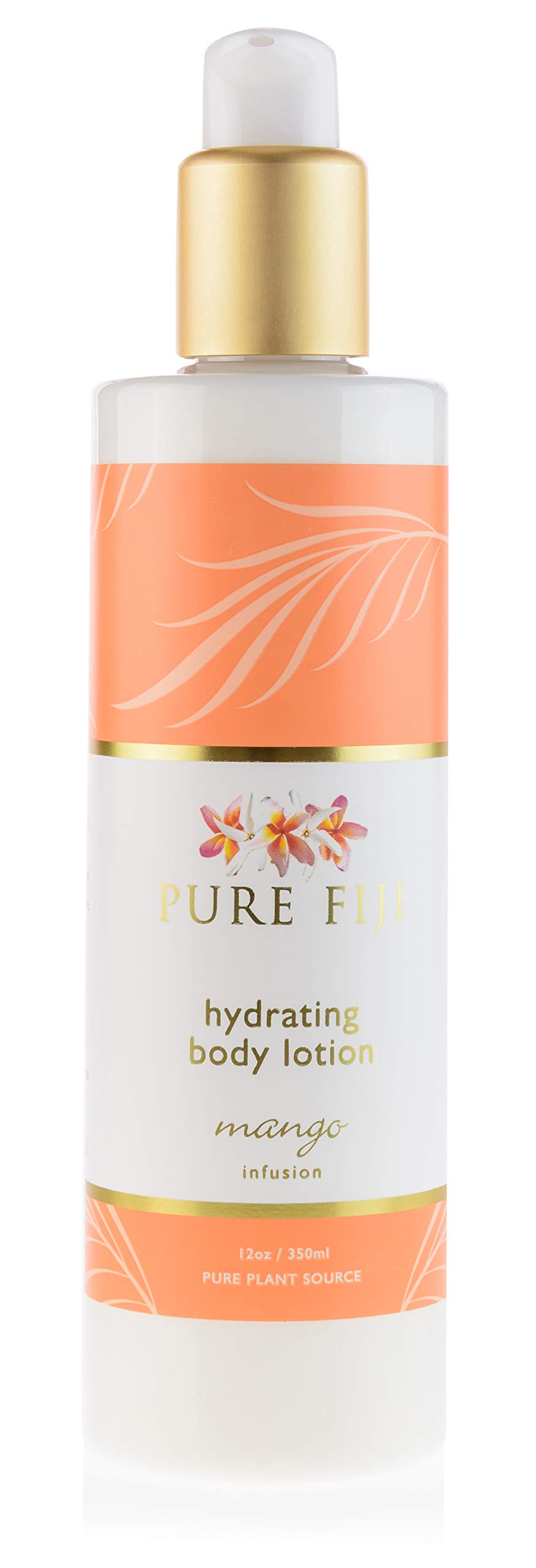 PURE FIJI Hydrating Body Lotion with Coconut Milk & Vitamin E - Organic Moisturizer for Dry Skin, Women & Men, Mango Scented, 12 oz | Perfect for Daily Skincare, After Shower Hydration & Travel Essentials