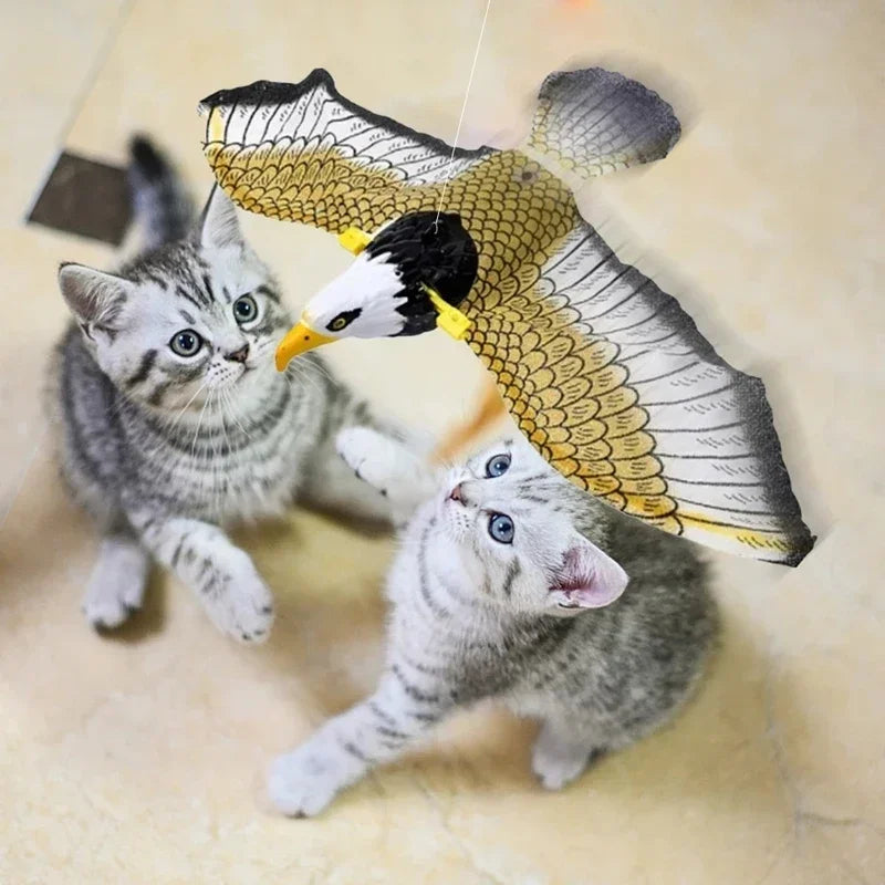 Electric Flying Eagle Interactive Cat Toy - Simulation Bird Hanging Toy for Indoor Play - Perfect for Exercise & Entertainment for Kittens & Adult Cats