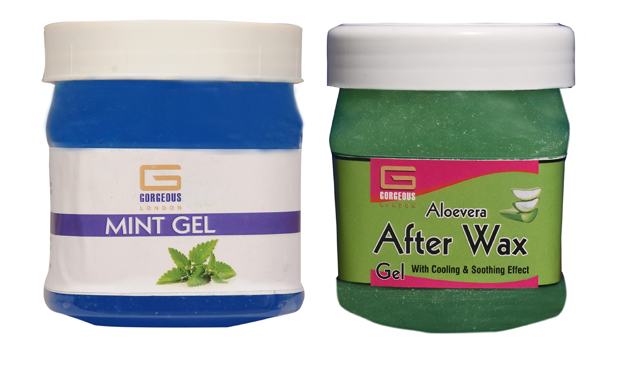 London Mint & Aloe Vera After Wax Gel Combo - 2 Pack (450ml Each) - Soothes & Hydrates Skin Post-Waxing for Smooth Results